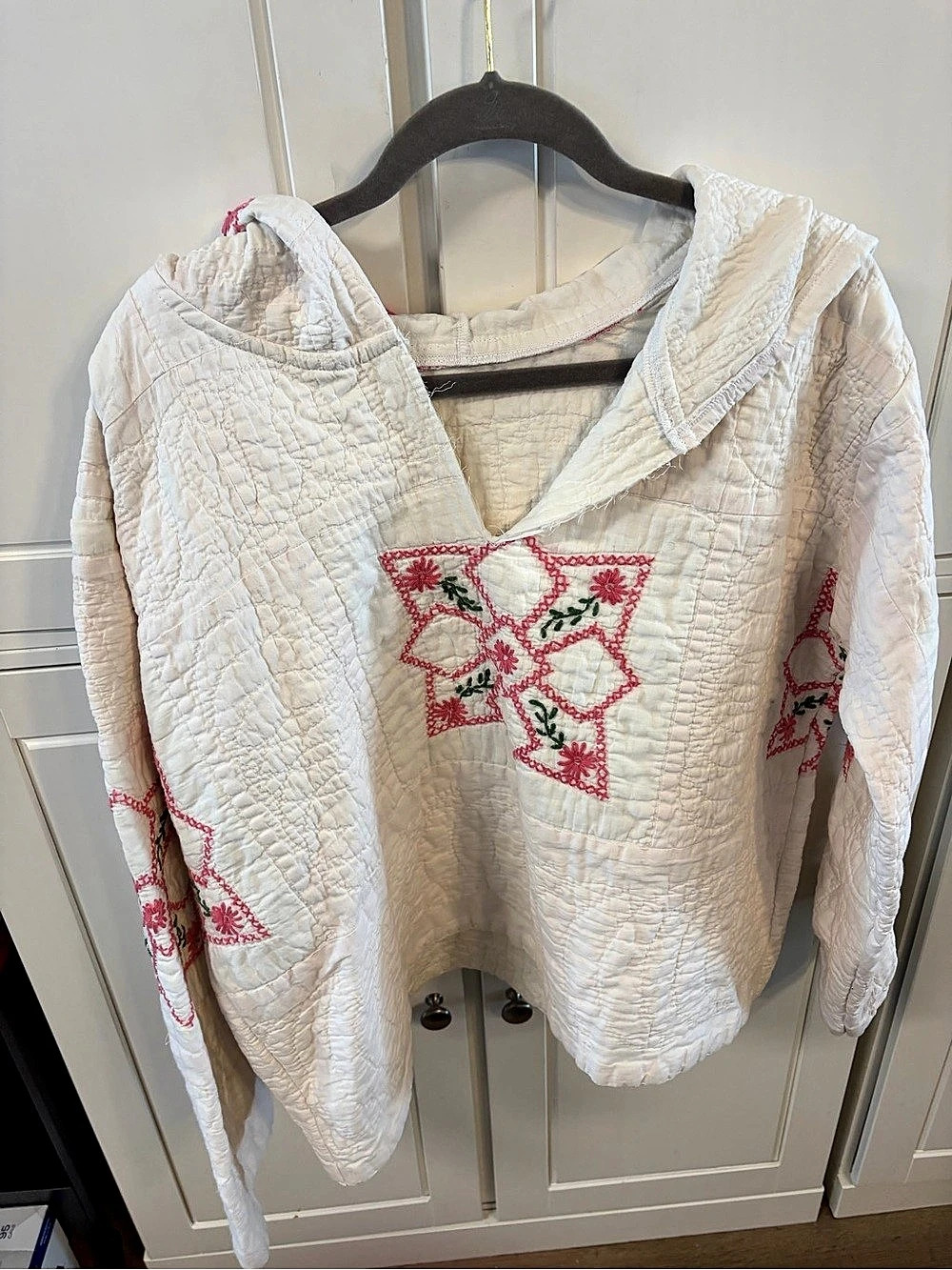 Women’s handmade embroidered  Quilted Pullover